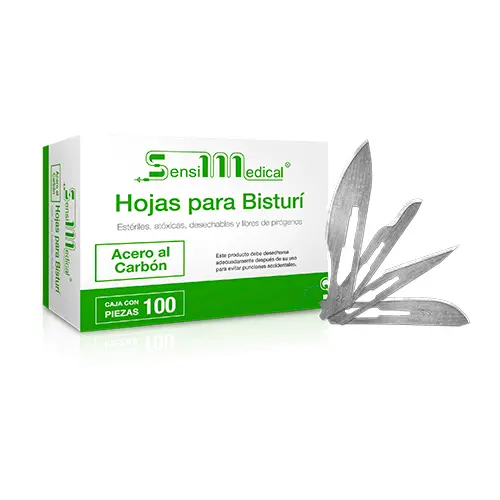 HOJA P/BISTURI CARBONO #24 - SENSIMEDICAL