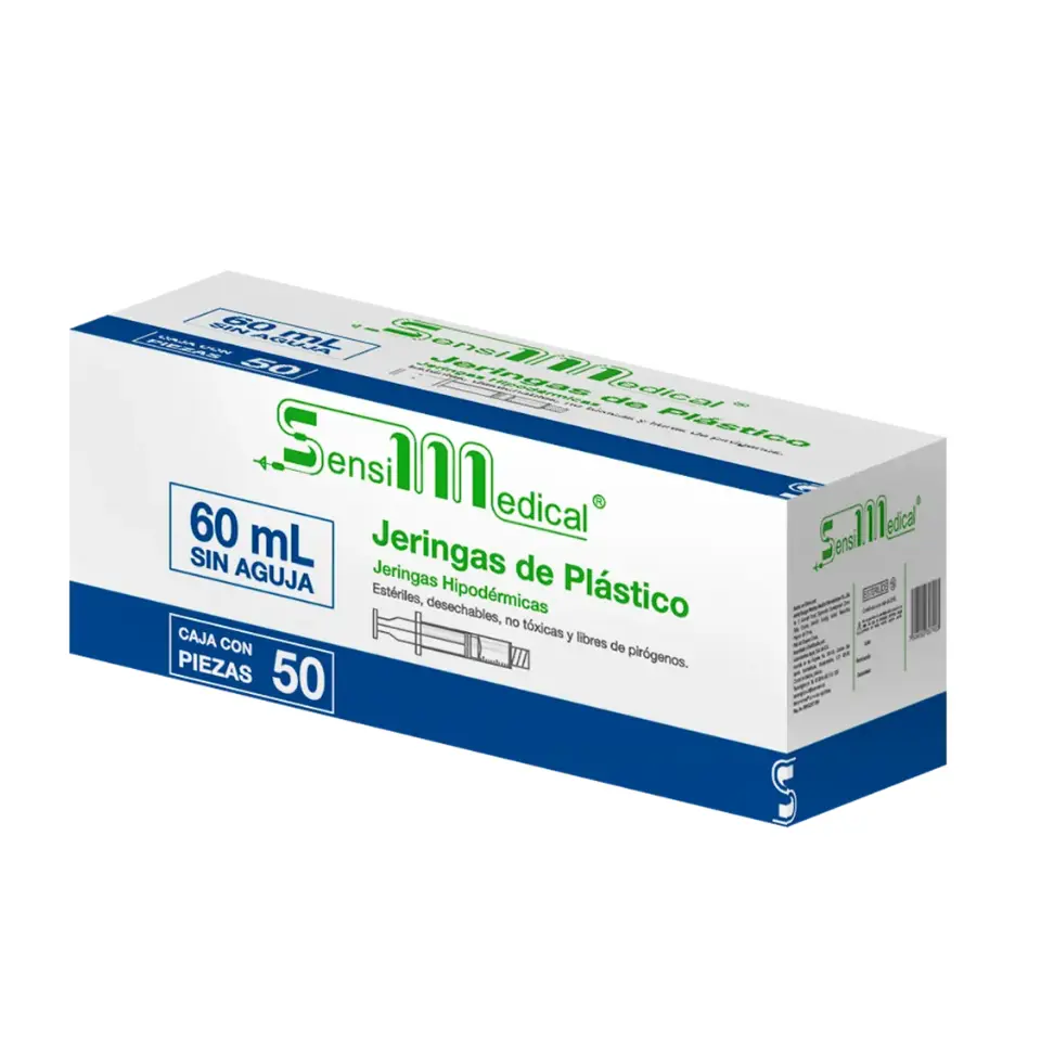 JERINGA 60 ML S/AGUJA PIVOTE CONCENTRICO - SENSIMEDICAL