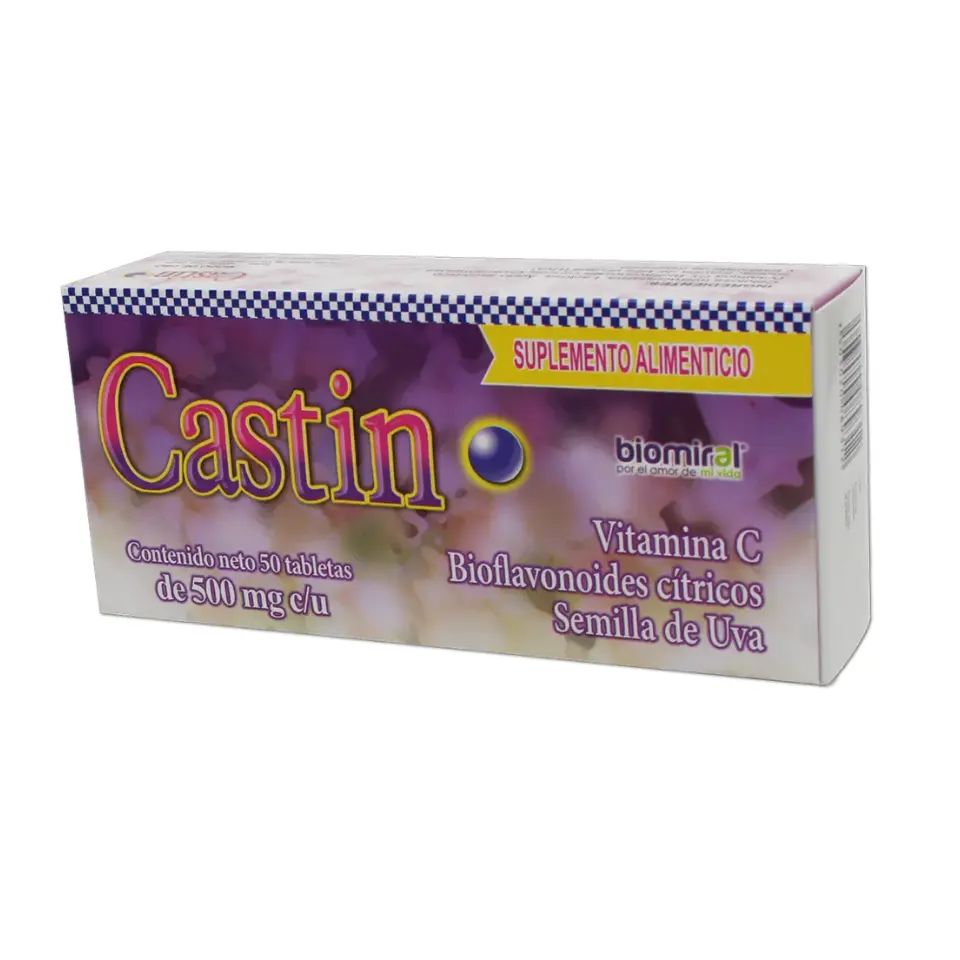 CASTIN 500 MG (VITAMINA C, SEMILLA DE UVA)