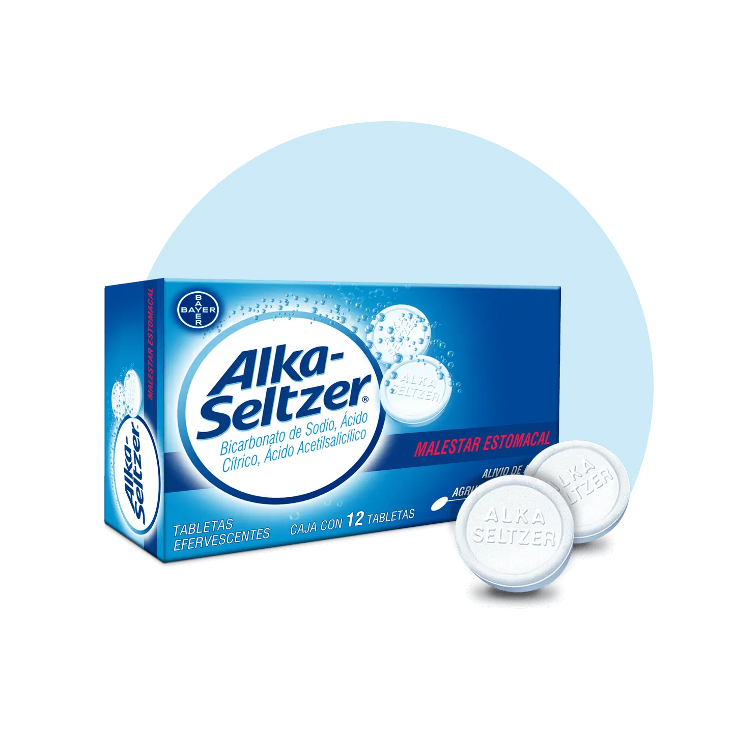 ALKA-SELTZER (ACIDO ACETILSALICILICO, BICARBONATO DE SODIO, AC CITRICO)