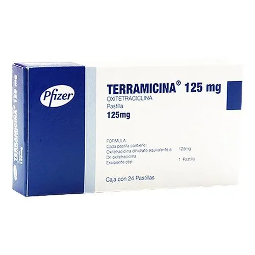 TERRAMICINA 125 MG PASTILLAS