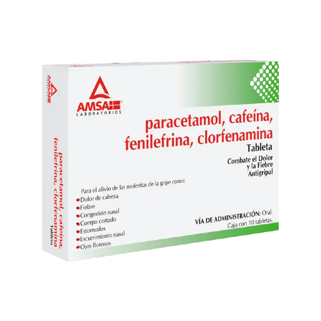 PARACETAMOL, CAFEINA, FENILEFRINA, CLORFENAMINA
