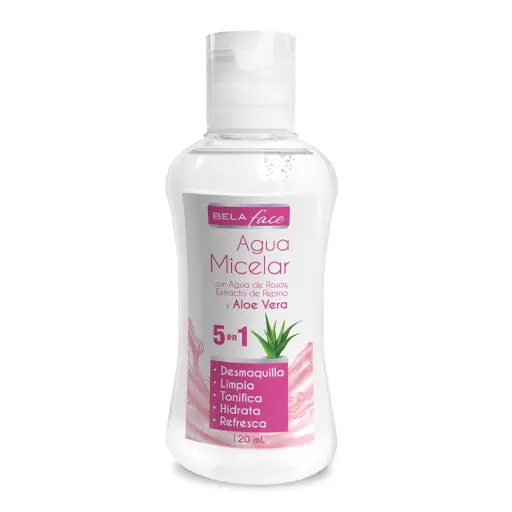 AGUA MICELAR 5 EN 1 BELAFACE (AGUA DE ROSAS, PEPINO, ALOE VERA)