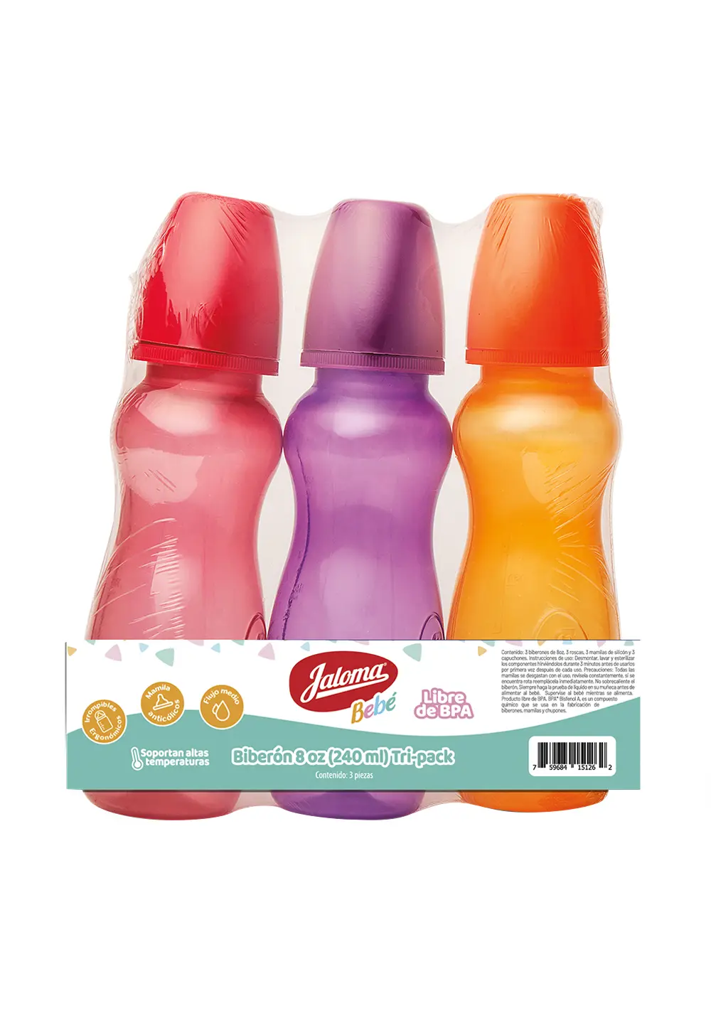 BIBERON POLIPRO EN TRI-PACK ANIMALITOS