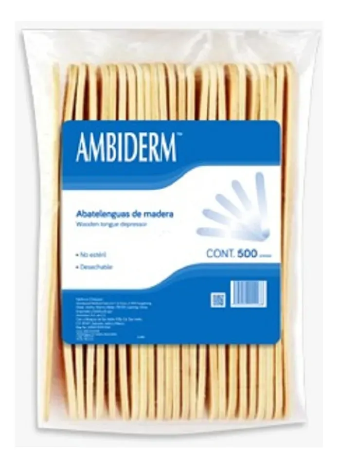 ABATELENGUAS MADERA AMBIDERM (20 PAQ C/25)