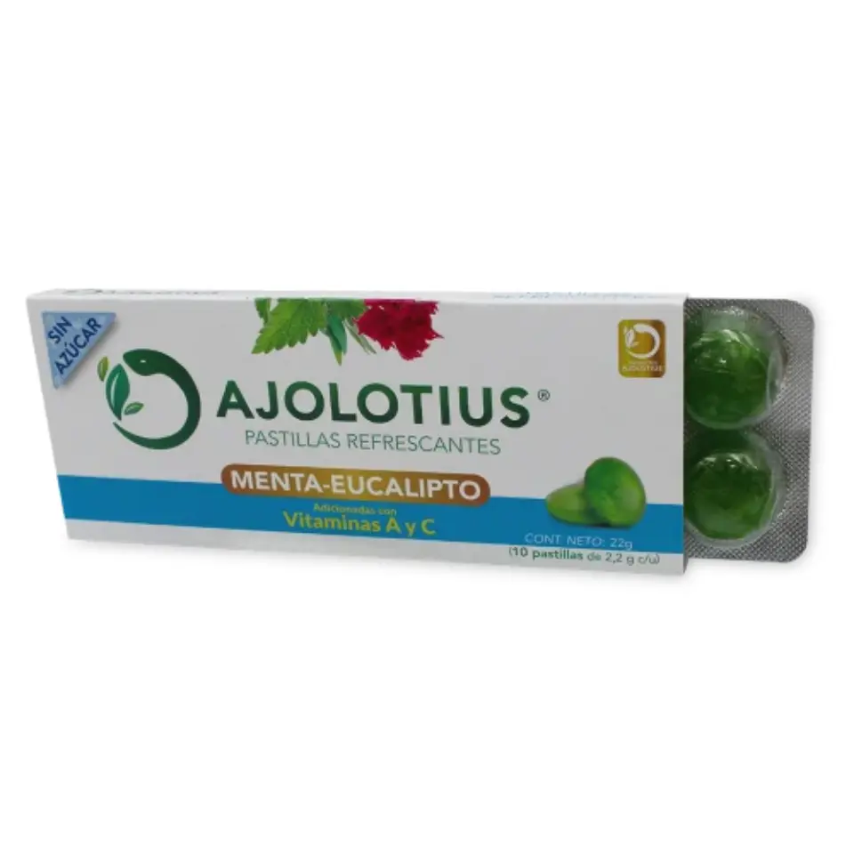 AJOLOTIUS S/AZUCAR MENTA EUCALIPTO CARTERA PASTILLAS
