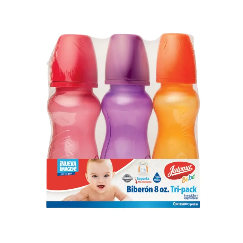 BIBERON 8 OZ C/MAMILA DE SIL TRI-PACK PAQ