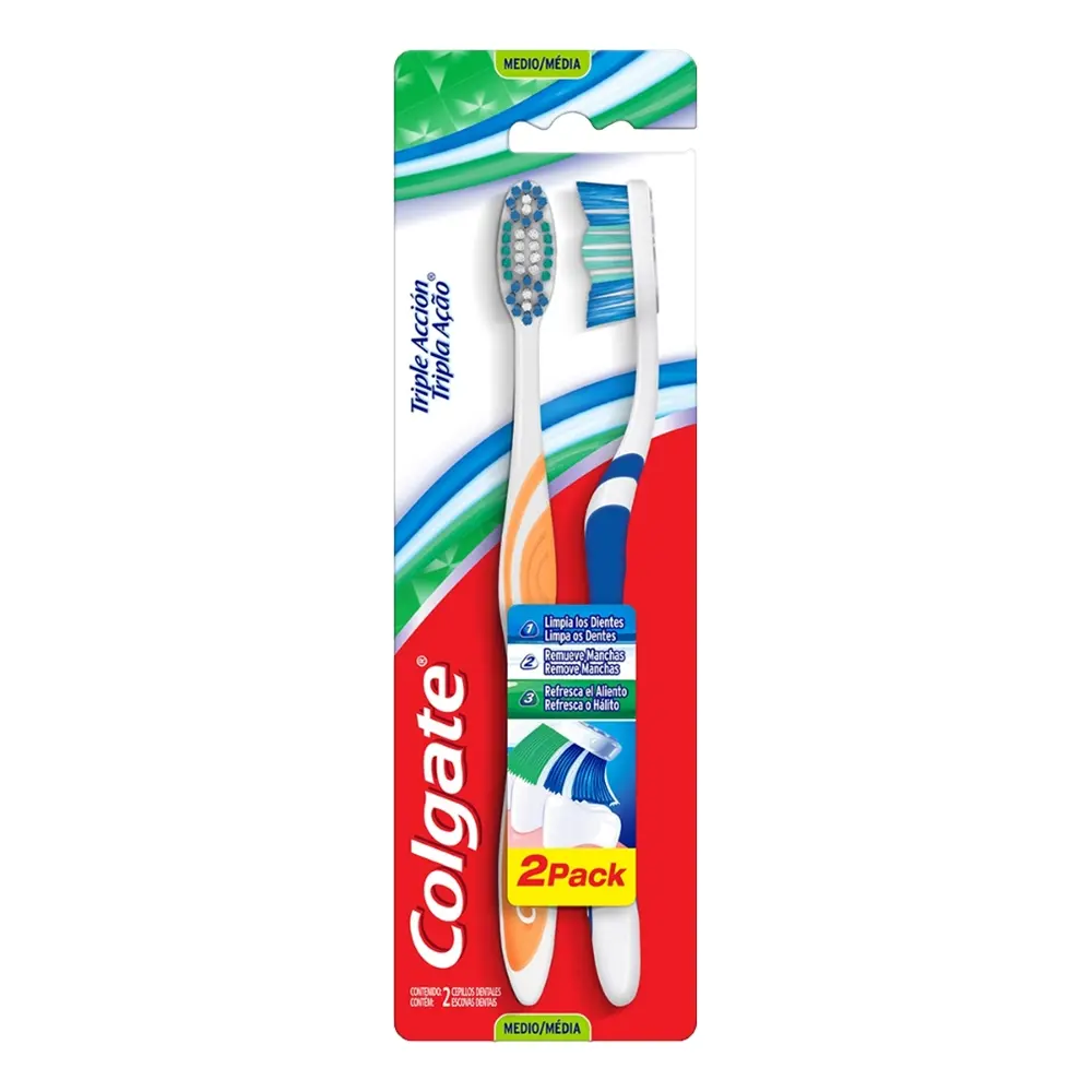 COLGATE CEPILLO DENTAL TRIPLE ACC 2 PACK