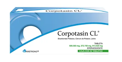 CORPOTASIN CL 2 DE 25 (BICARBONATO/CLORURO DE POTASIO/LISINA)
