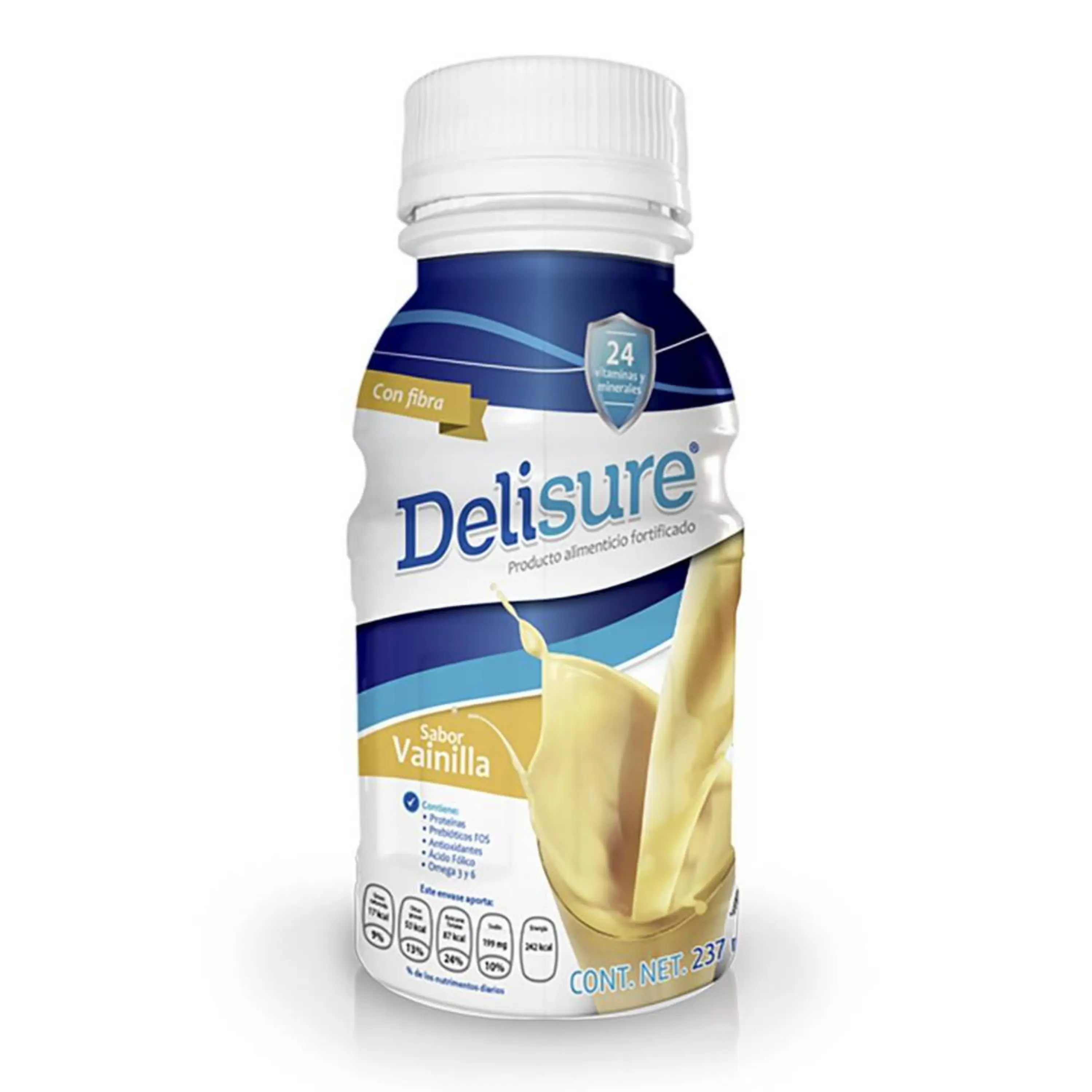 DELISURE VAINILLA C/FIBRA ENVASE C/237ML