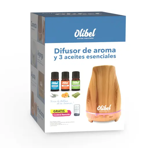 DIFUSOR DE AROMA OLIBEL C/CONTROL REMOTO ACEITES