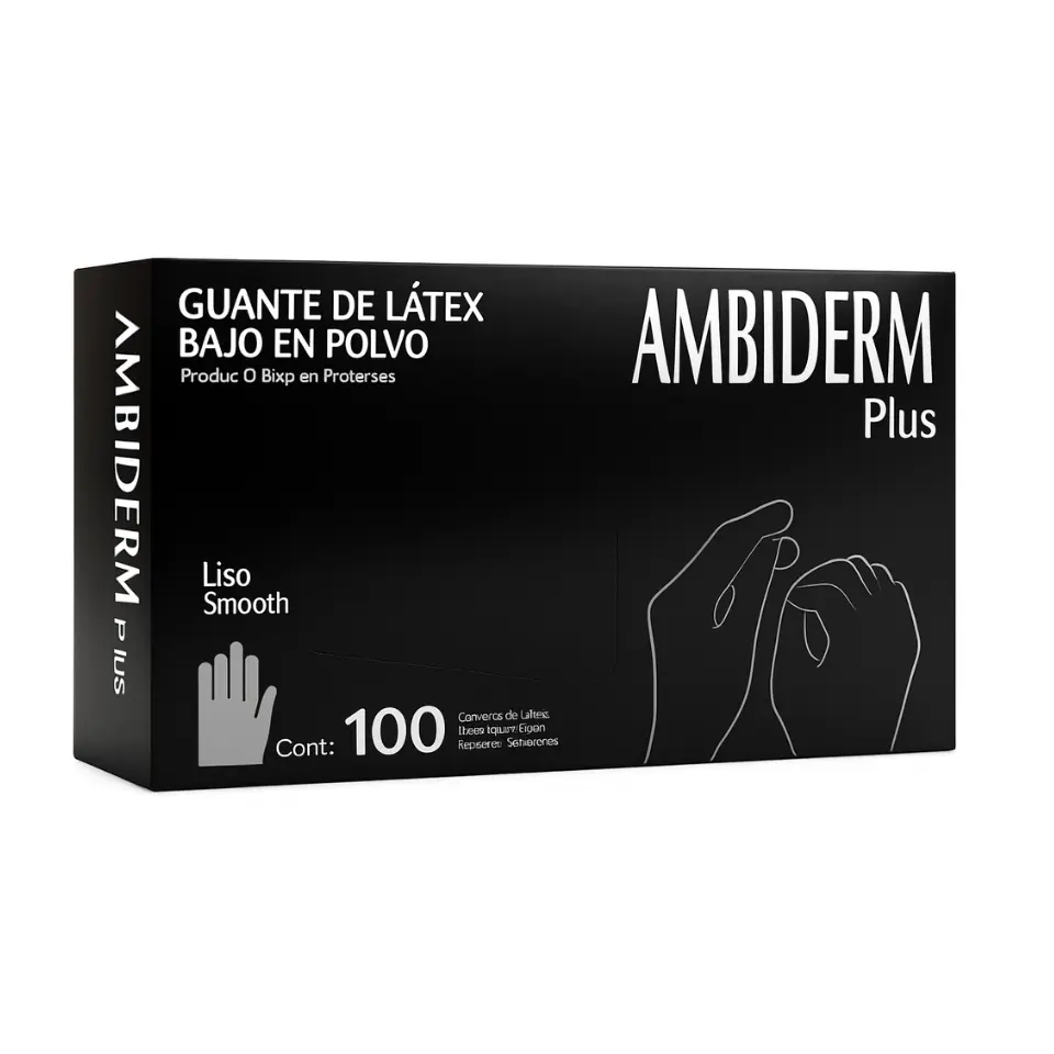 GUANTE PLUS NEGRO NO EST 100PZA