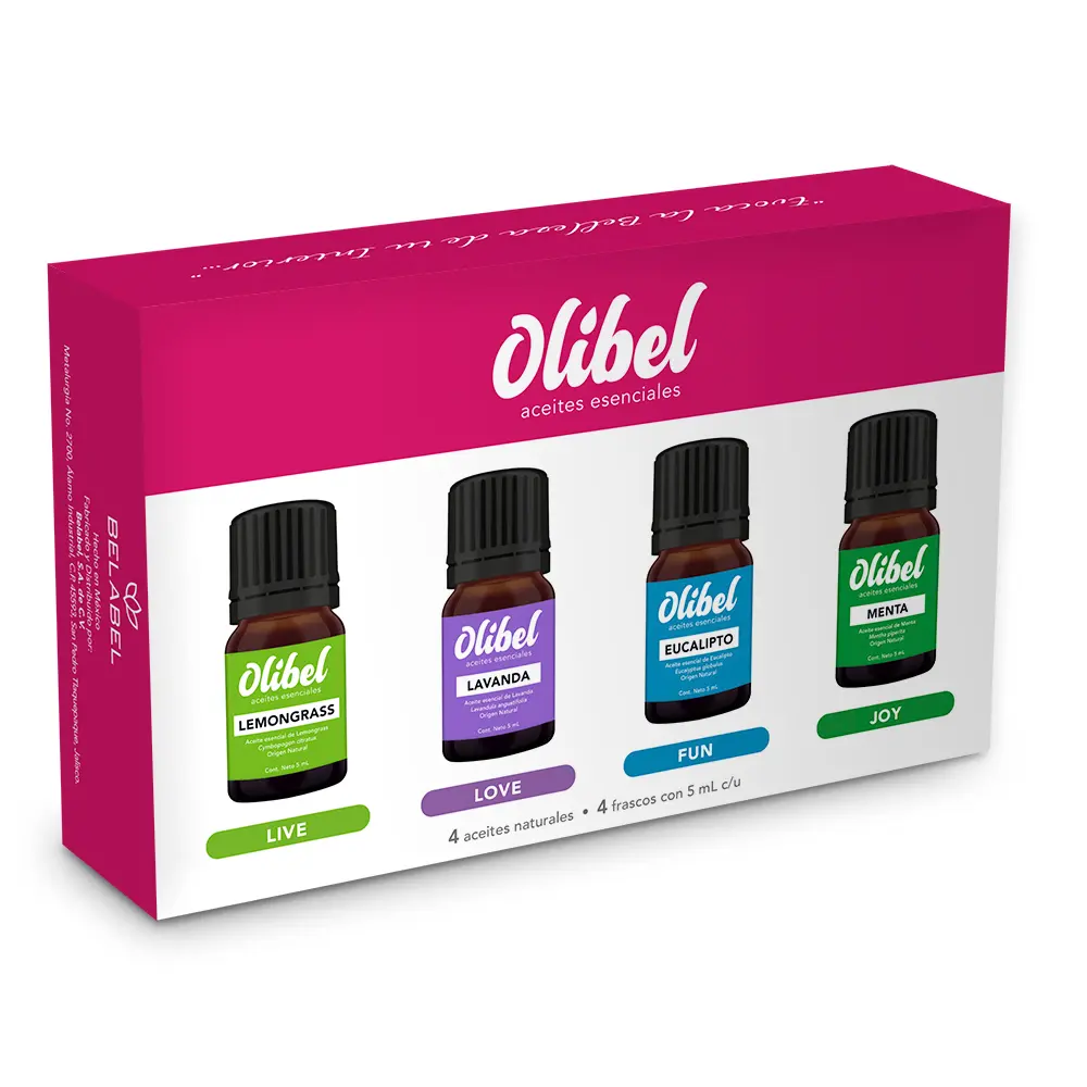 KIT OLIBEL ACEITES ESENCIALES C/4 PZA
