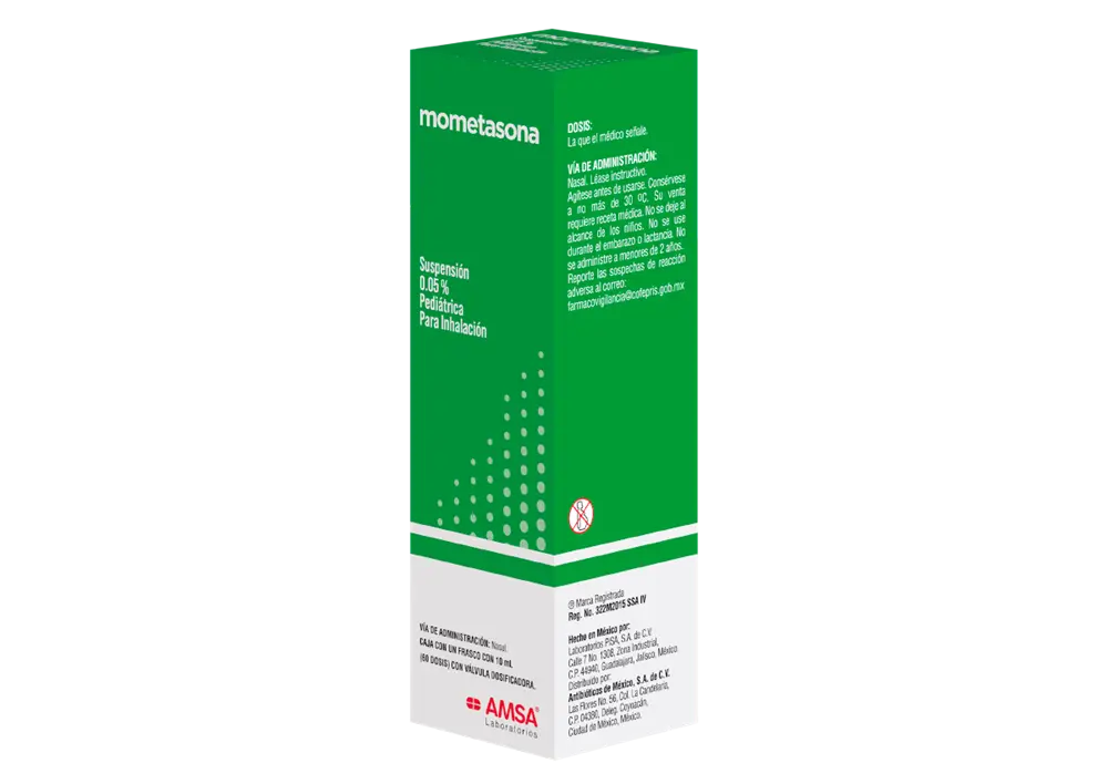 MOMETASONA 0.05% C/10 ML C/60 DOSIS SUSP P/INH NASAL