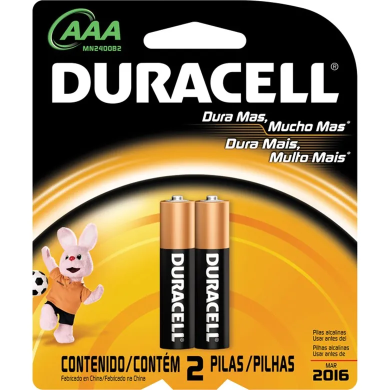 PILA DURACELL AAA ALCALINA DUO