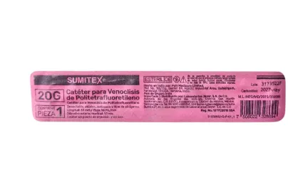 SUMITEX CATETER ROSA P/VENOCLISIS 20GR X 33MM PZASENSIMEDICAL