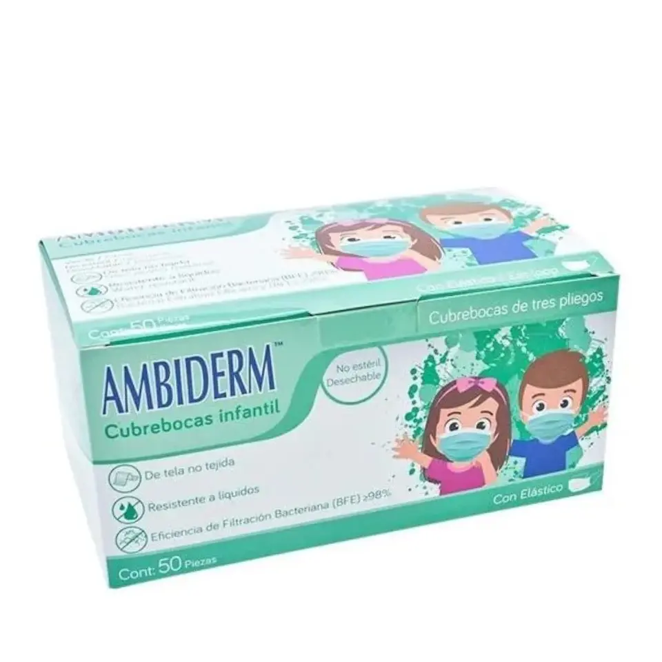 CUBREBOCA VERDE INFANTIL