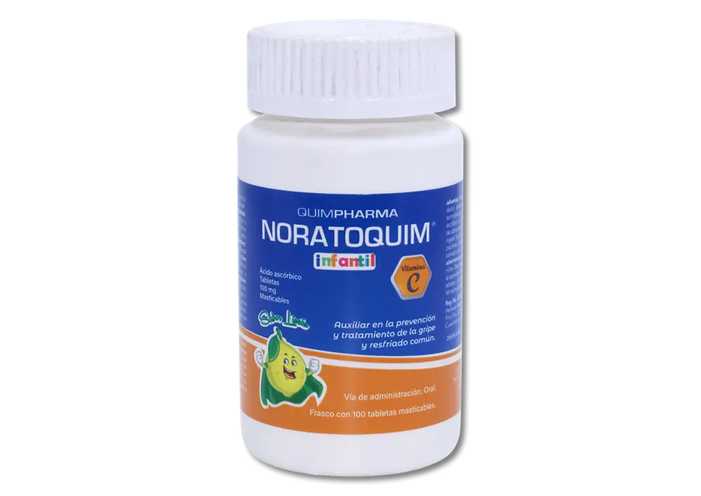 NORATOQUIM 100 MG MASTICABLES INFANTIL ACIDO ASCORBICO