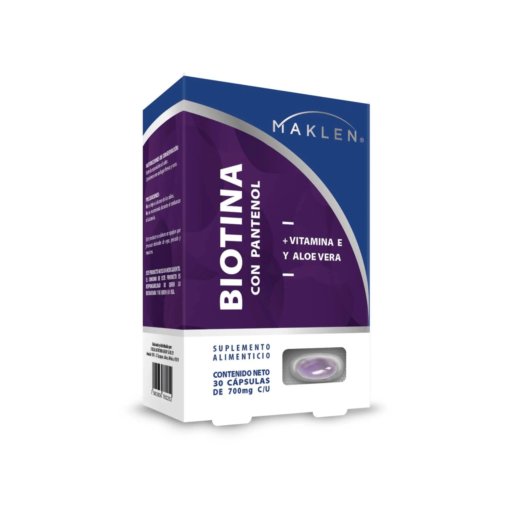 BIOTINA C/PANTENOL + VIT. E /ALOE VERA