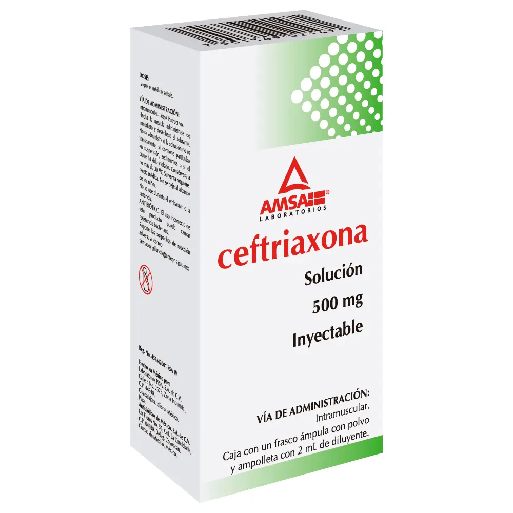 CEFTRIAXONA 500 MG IM