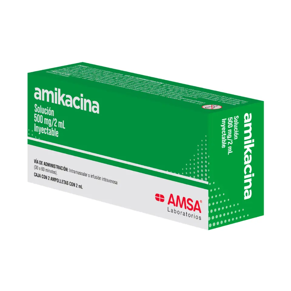 AMIKACINA 500 MG C/2 AMP