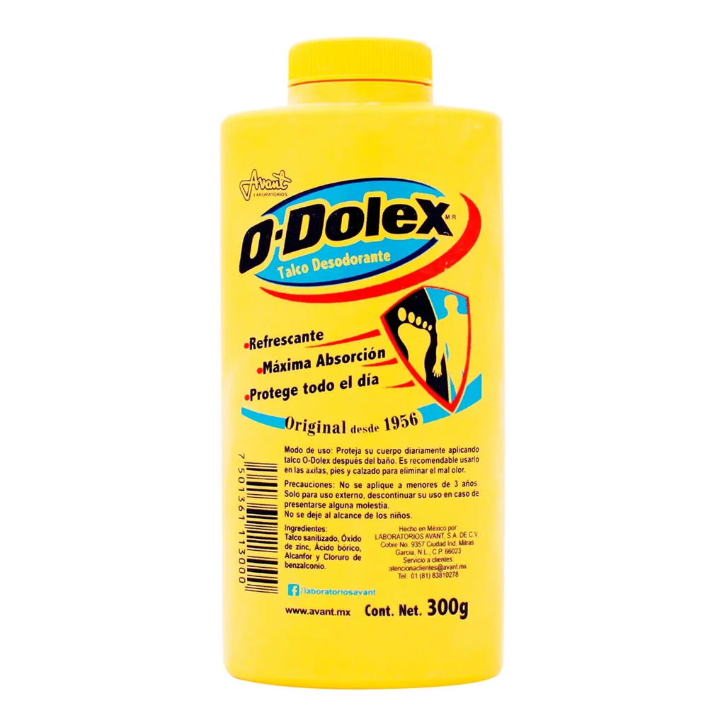 TALCO PIES AMARILLO C/300 G - ODOLEX