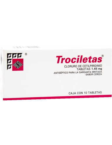 TROCILETAS CEREZA 1.45 MG. - CLORURO DE CETILPIRIDINIO