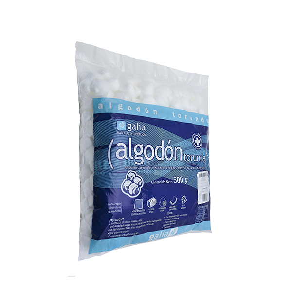 ALGODON TORUNDA PAQUETE C/500 G