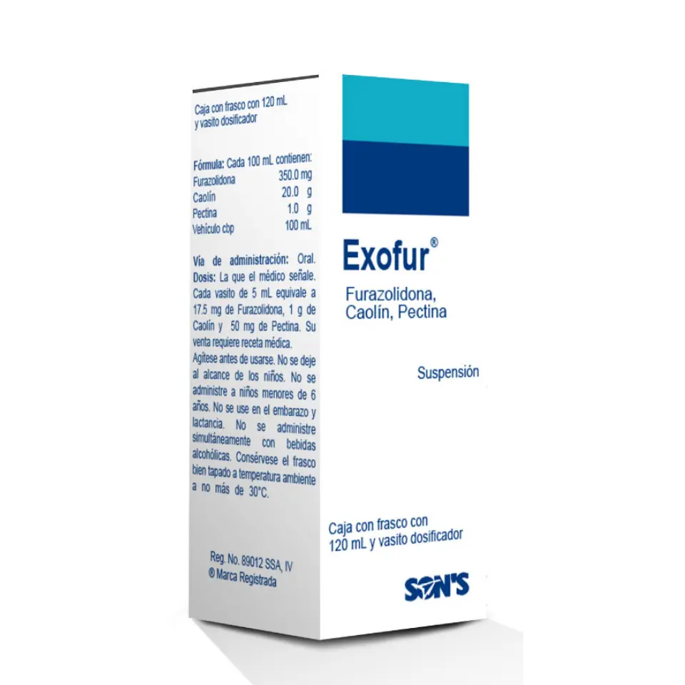 EXOFUR - CAOLIN/FURAZOLIDONA/PECTINA