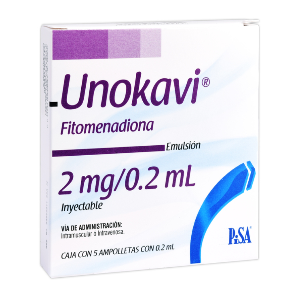 UNOKAVI AMPS DE 2 ML - FITOMENADIONA