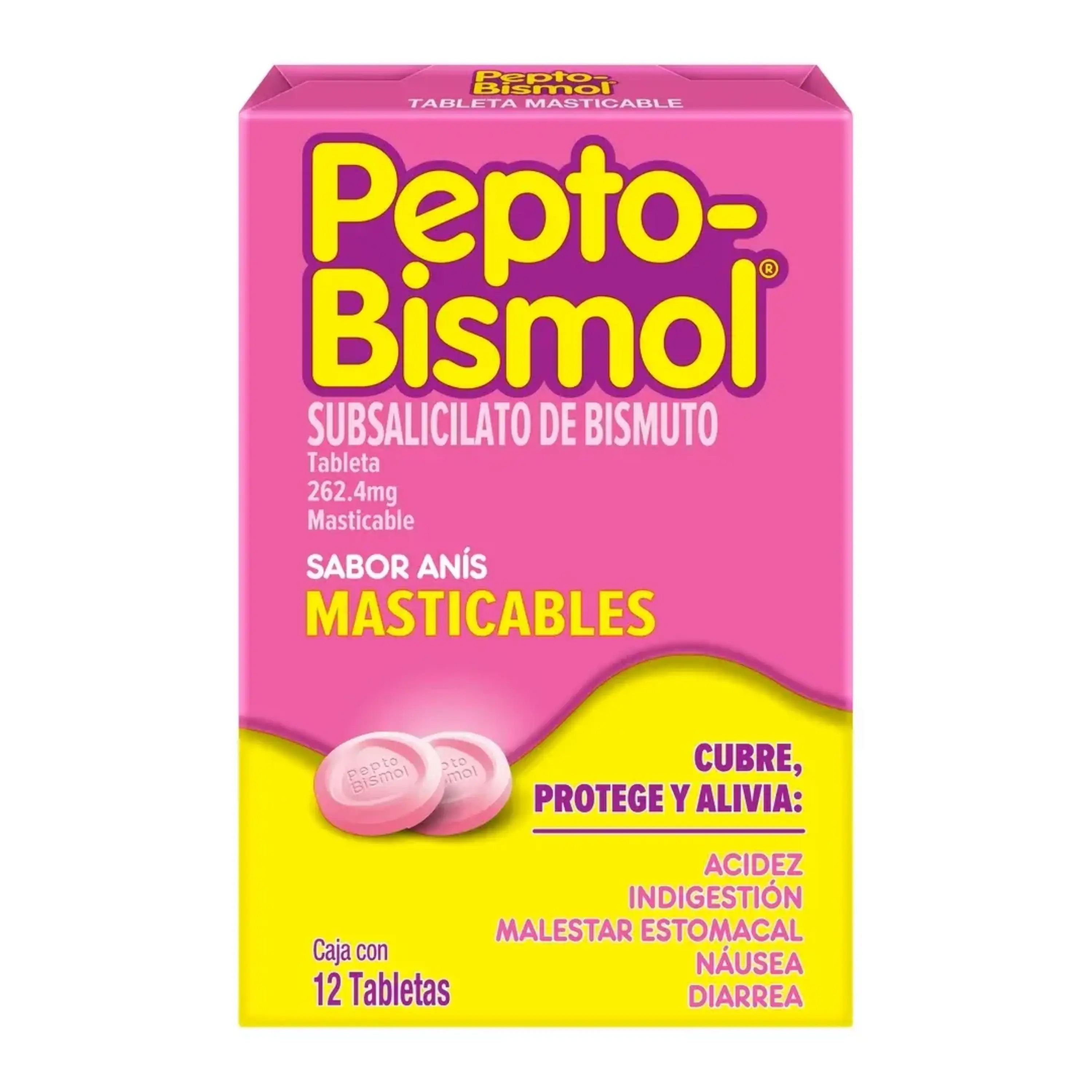 PEPTO BISMOL CON 12 MAST