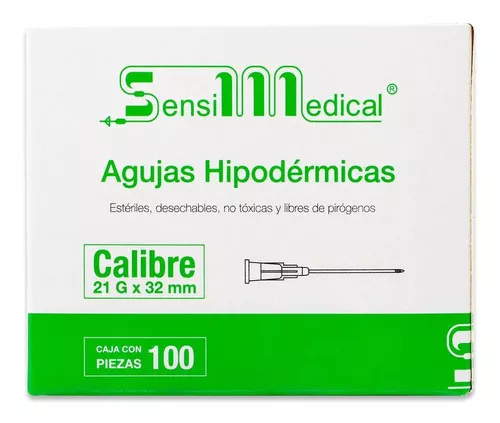 AGUJA HIPODERMICA 21X32 - SENSIMEDICAL