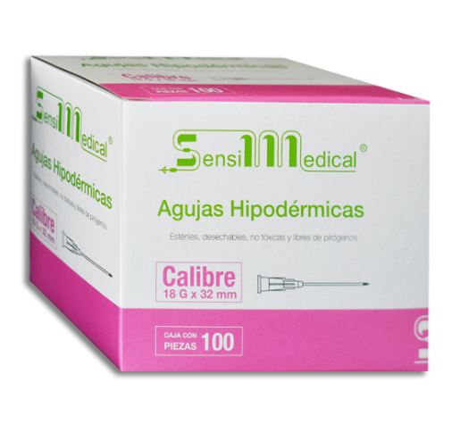 AGUJA HIPODERMICA ROSA - SENSIMEDICAL