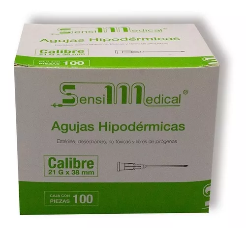 AGUJA HIPODERMICA 21X38 - SENSIMEDICAL