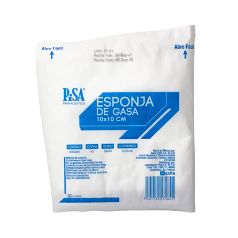 ESPONJA GASA TEJIDO 20 X 12 CON 200