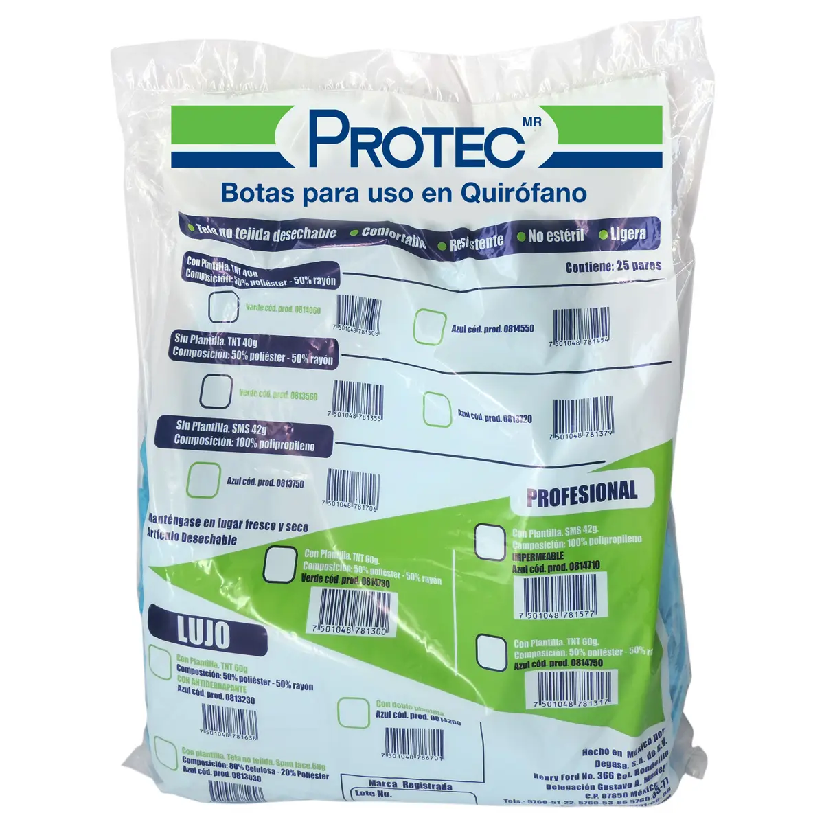 BOTA P/CIRUGIA S/PLANT SMS AZUL