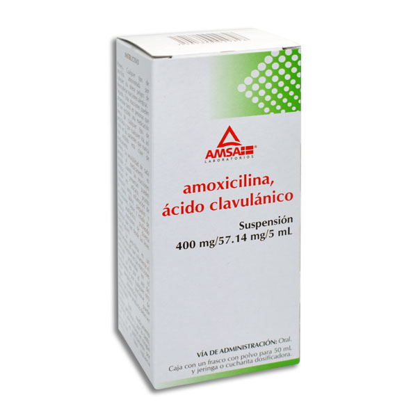 AMOXICILINA, ACIDO CLAVULANICO 400 MG/57.14 MG